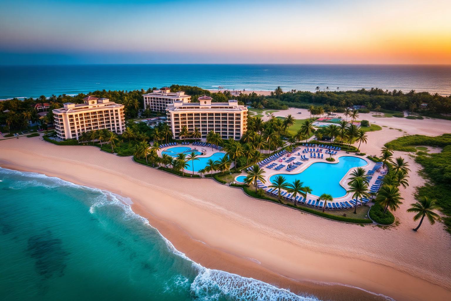 Vista aérea de um dos resorts da rede Clube Candeias